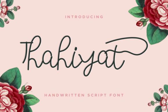 Thahiyat Font: A Handwritten Typeface for Editorial Elegance